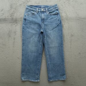 Chico's Jeans Womens Size 0.5 US-6 Blue High-Rise Straight Leg Crop 22.5" Inseam